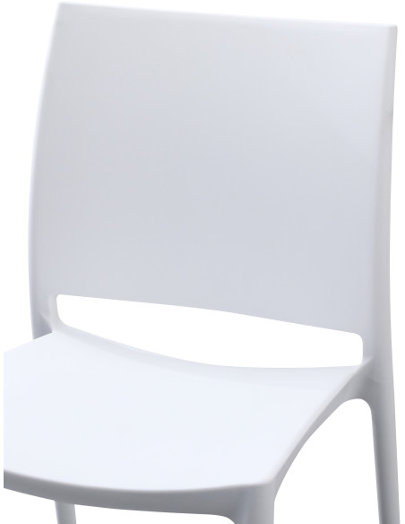 Chaise design intérieur extérieur en Polypropylène Blanc Basli - 2
