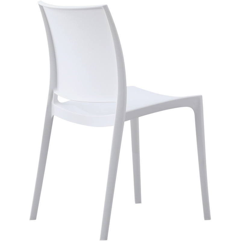 Chaise design intérieur extérieur en Polypropylène Blanc Basli - 3