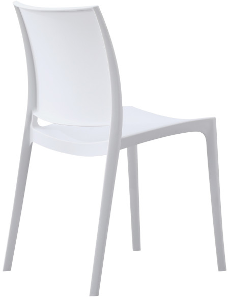 Chaise design intérieur extérieur en Polypropylène Blanc Basli - 3