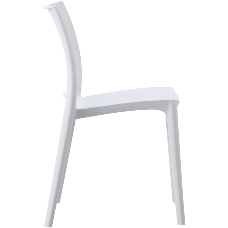 Chaise design intérieur extérieur en Polypropylène Blanc Basli - 5