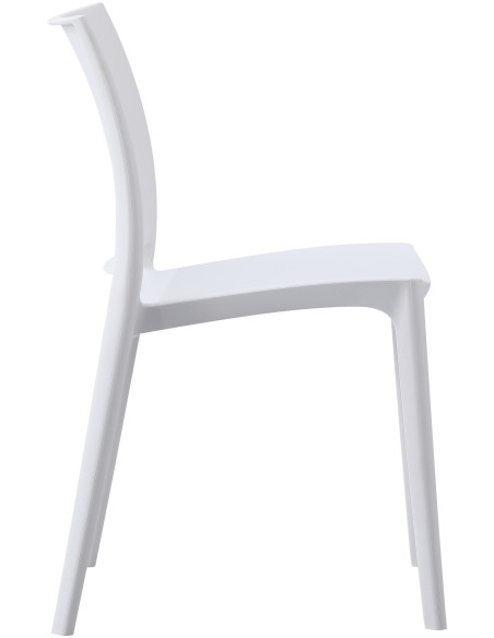 Chaise design intérieur extérieur en Polypropylène Blanc Basli - 5