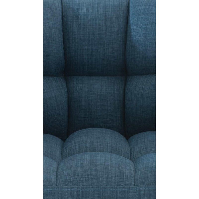 Fauteuil de table moderne en Tissu Bleu Métal Noir Mat Daryo  - 7