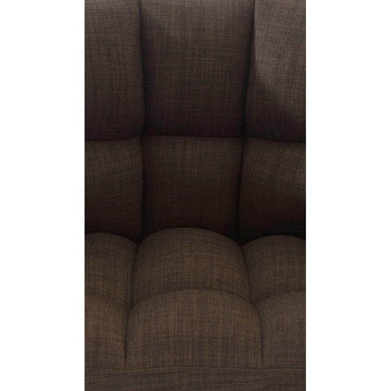 Fauteuil de table moderne en Tissu Marron Métal Noir Mat Daryo  - 7