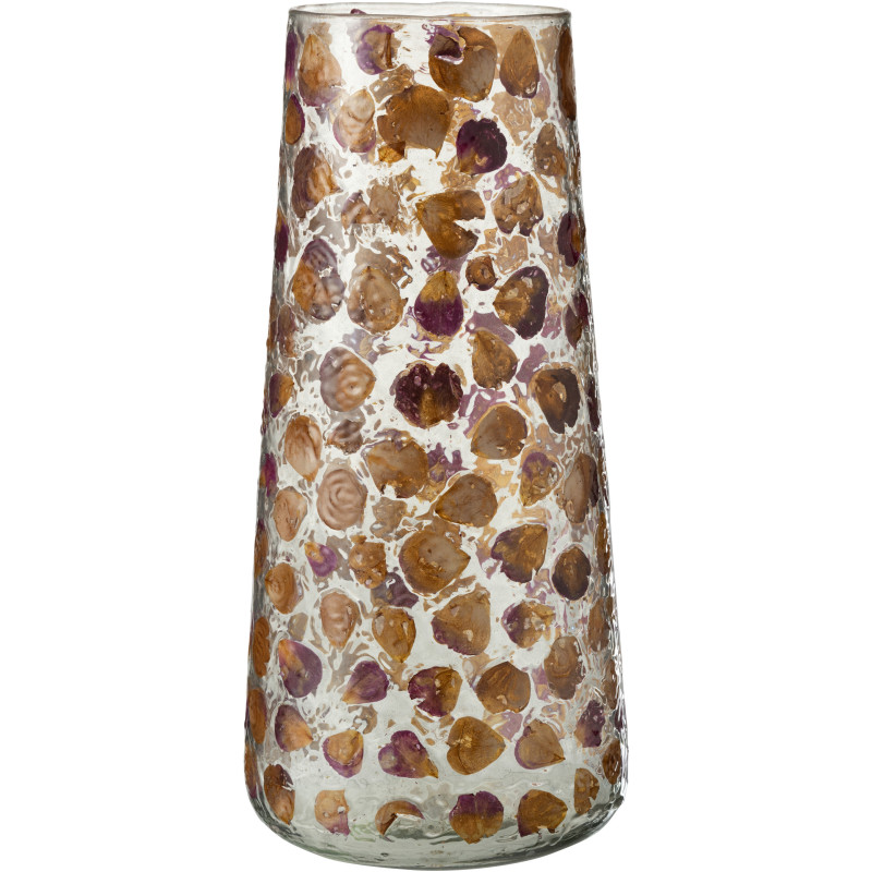 Vase Cylindrique Gérard Hauteur 35 cm en Verre Ambre - 1