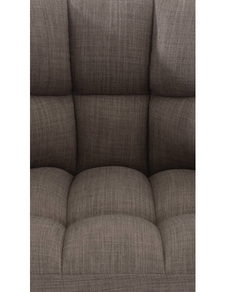 Fauteuil de table moderne en Tissu Gris clair Métal Noir Mat Daryo  - 7