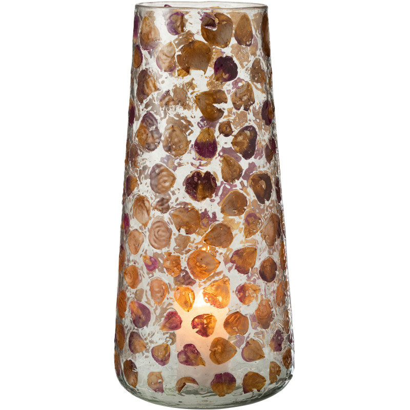 Vase Cylindrique Gérard Hauteur 35 cm en Verre Ambre - 3