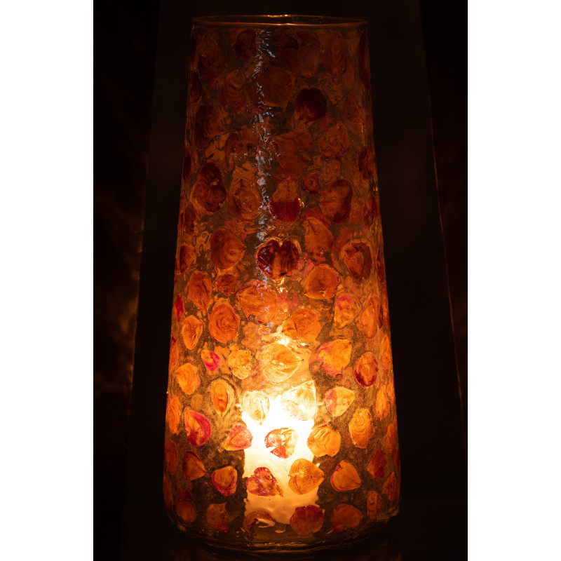 Vase Cylindrique Gérard Hauteur 35 cm en Verre Ambre - 4