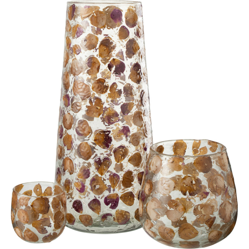 Vase Cylindrique Gérard Hauteur 35 cm en Verre Ambre - 5