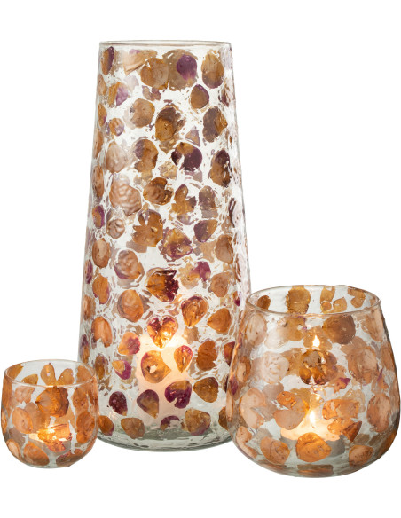 Vase Cylindrique Gérard Hauteur 35 cm en Verre Ambre - 6