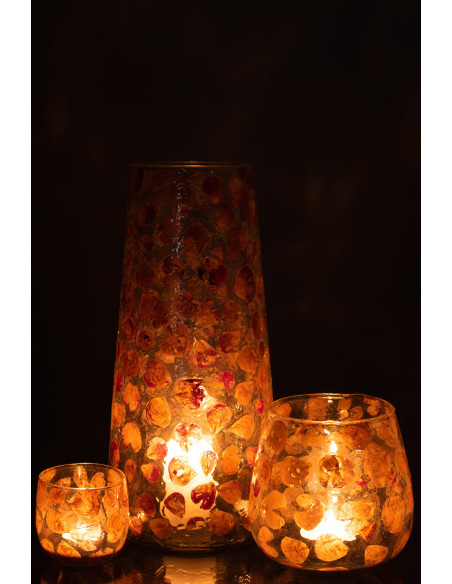 Vase Cylindrique Gérard Hauteur 35 cm en Verre Ambre - 7