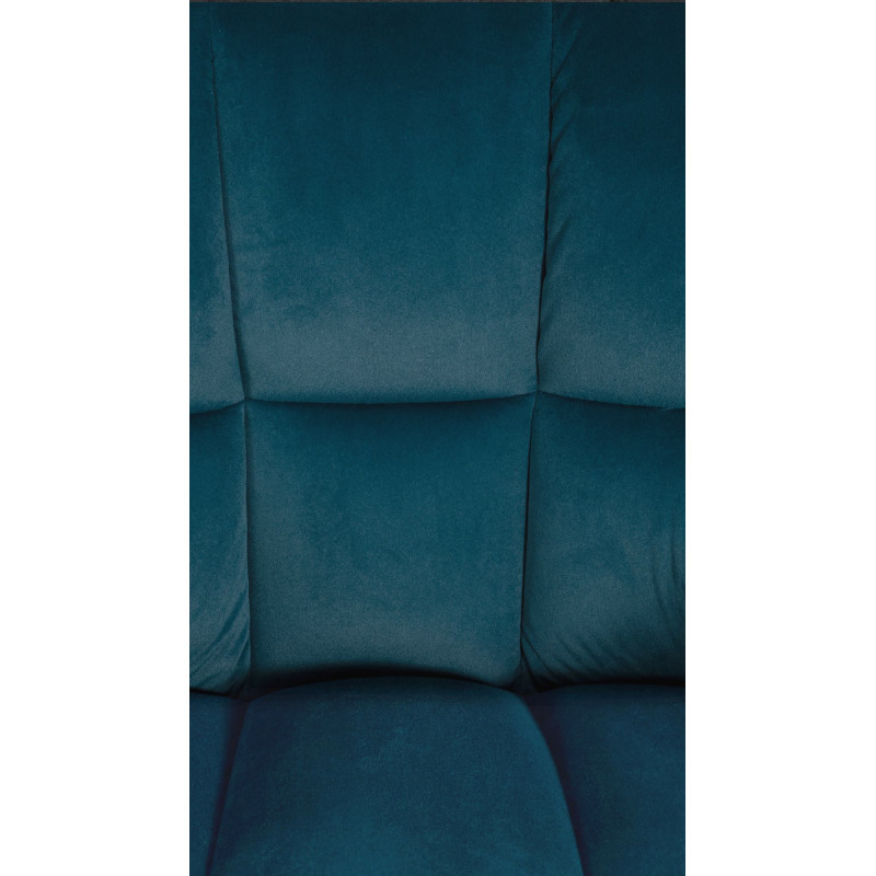 Fauteuil de table moderne en Velours Vert Métal Noir Mat Daryo - 7