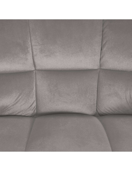 Tabouret de bar design en Velours Gris Métal Noir Daryo - 2