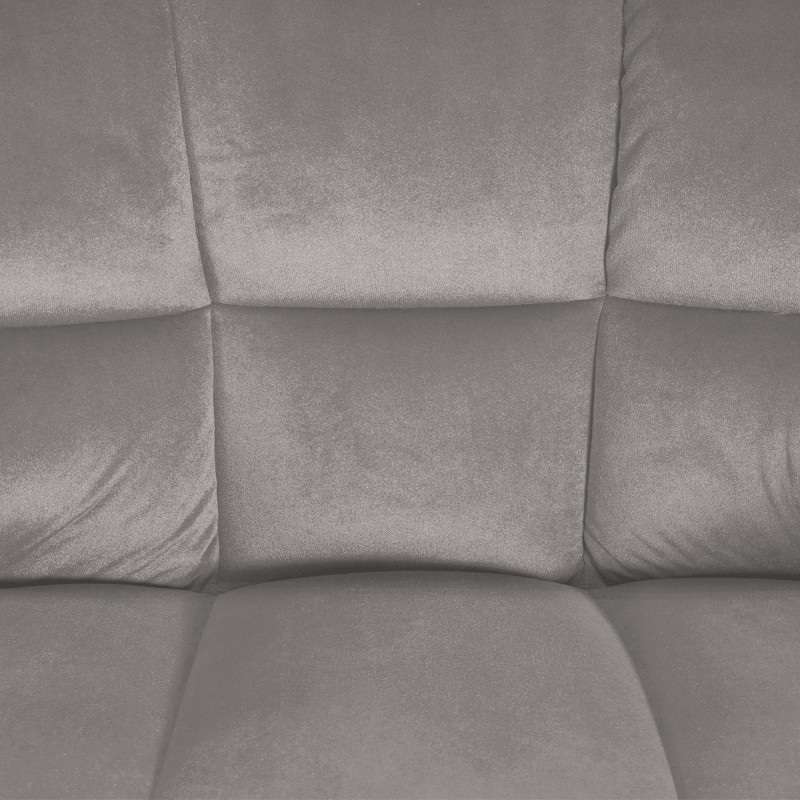 Tabouret de bar moderne en Velours Gris Métal Noir Daryo - 2