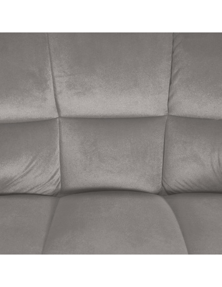 Tabouret de bar moderne en Velours Gris Métal Noir Daryo - 2