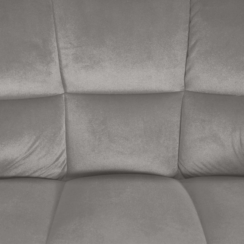 Tabouret de bar design en Velours Gris Métal Argenté Brillant Daryo - 2