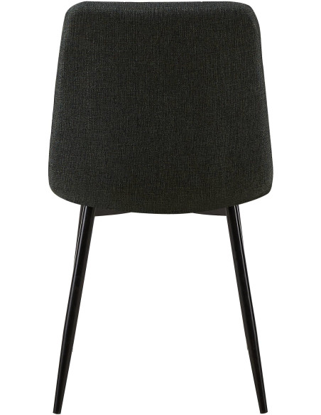 Chaise moderne en Tissu Gris foncé Métal Noir Galia - 6
