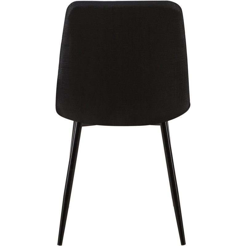 Chaise moderne en Tissu Noir Métal Noir Galia - 6