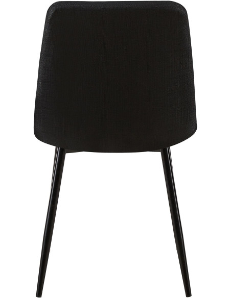 Chaise moderne en Tissu Noir Métal Noir Galia - 6