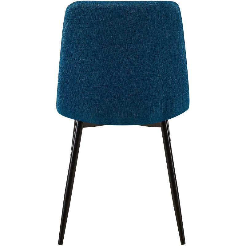 Chaise moderne en Tissu Bleu Métal Noir Galia - 6