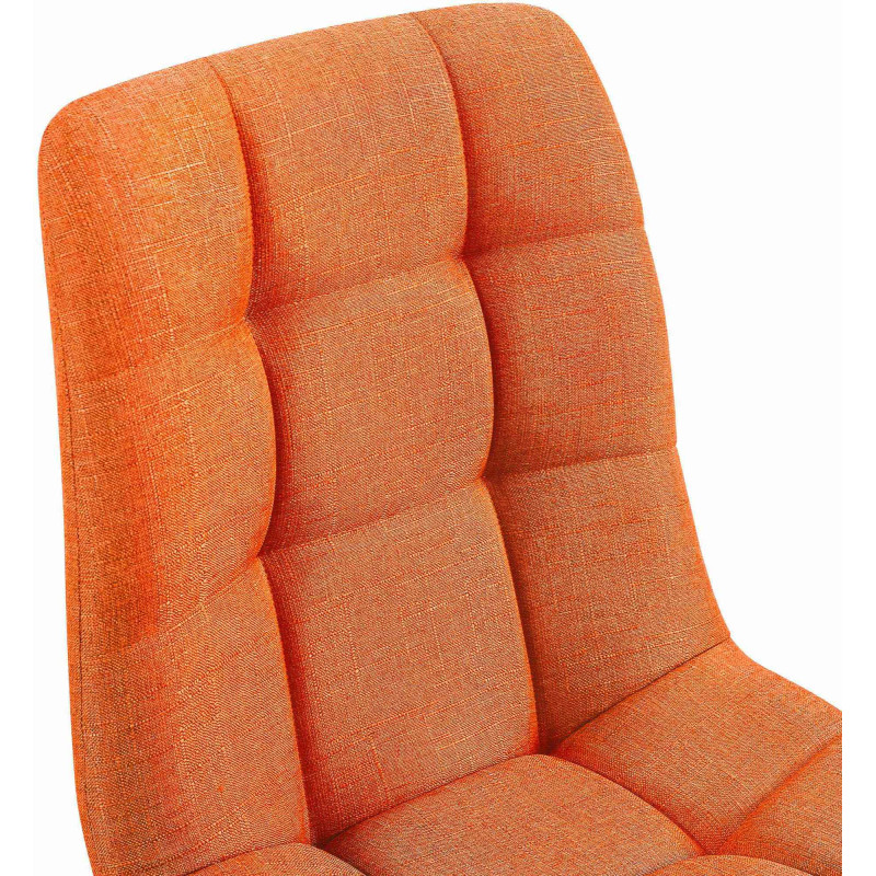 Chaise moderne en Tissu Orange Métal Noir Galia - 2