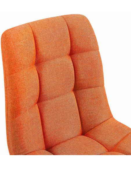Chaise moderne en Tissu Orange Métal Noir Galia - 2