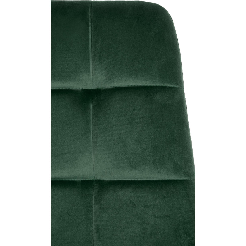 Chaise moderne en Velours Vert foncé Métal Noir Galia - 2