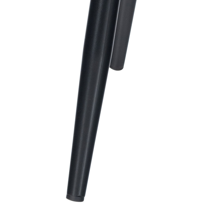 Chaise moderne en Velours Gris clair Métal Noir Galia - 4