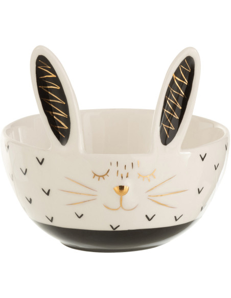 Bol à apéritif Lapin Afyz en Céramique Noir Blanc Doré - 3