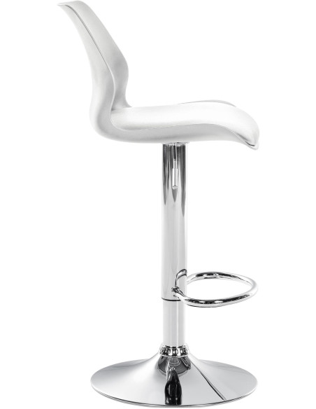 Tabouret de bar moderne en Polyuréthane Polypropylène Gris Métal Argenté Brillant Indiao - 3