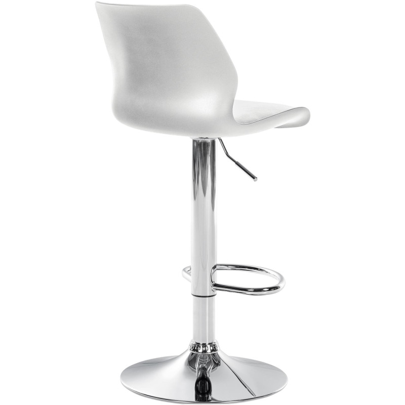 Tabouret de bar moderne en Polyuréthane Polypropylène Gris Métal Argenté Brillant Indiao - 4