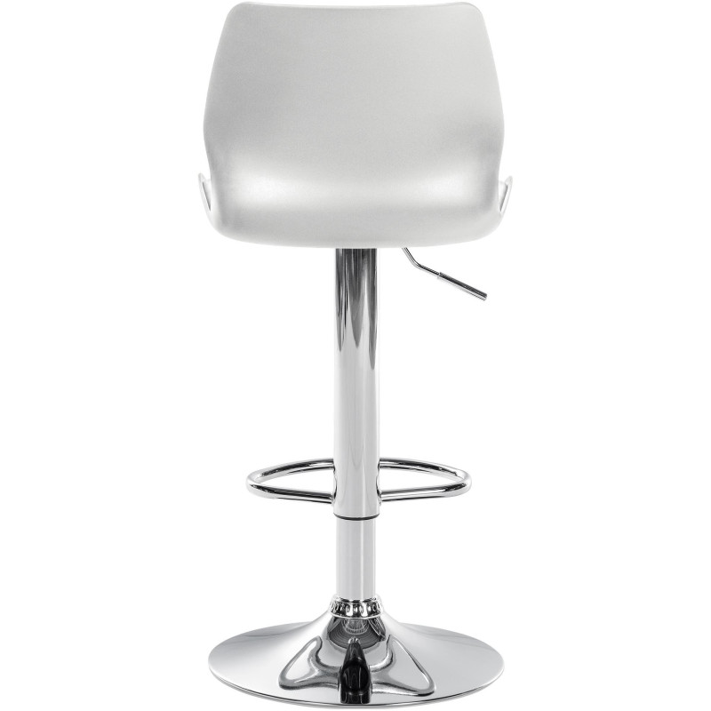 Tabouret de bar moderne en Polyuréthane Polypropylène Gris Métal Argenté Brillant Indiao - 5
