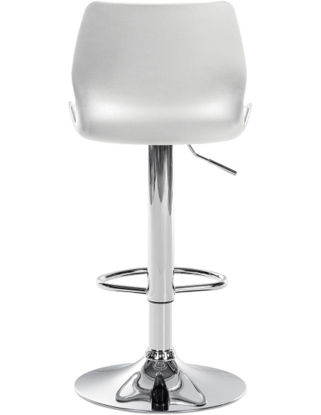 Tabouret de bar moderne en Polyuréthane Polypropylène Gris Métal Argenté Brillant Indiao - 5