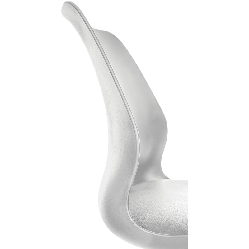 Tabouret de bar moderne en Polyuréthane Polypropylène Gris Métal Argenté Brillant Indiao - 6