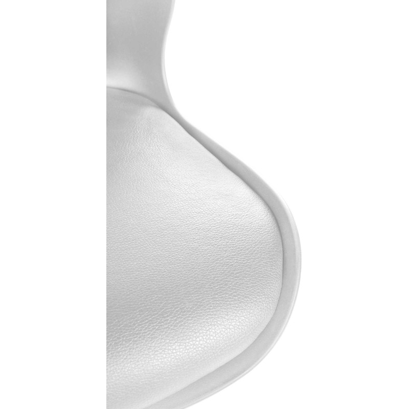 Tabouret de bar moderne en Polyuréthane Polypropylène Gris Métal Argenté Brillant Indiao - 7