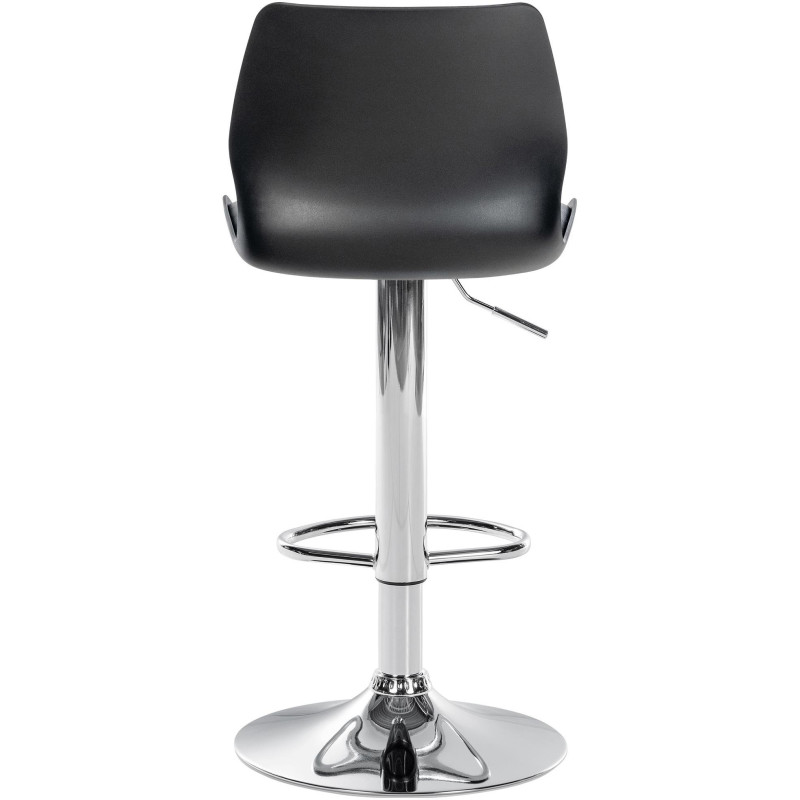 Tabouret de bar moderne en Polyuréthane Polypropylène Noir Métal Argenté Brillant Indiao - 5