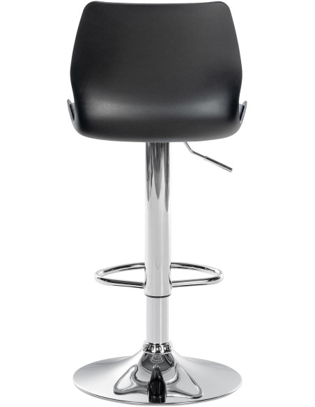 Tabouret de bar moderne en Polyuréthane Polypropylène Noir Métal Argenté Brillant Indiao - 5