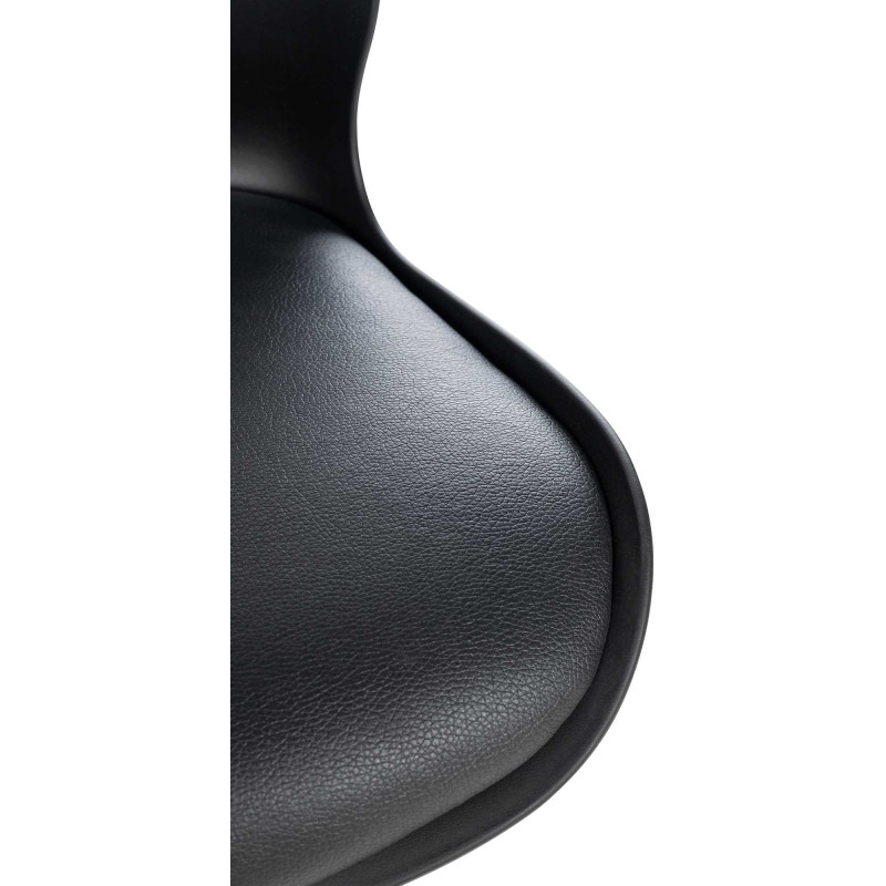 Tabouret de bar moderne en Polyuréthane Polypropylène Noir Métal Argenté Brillant Indiao - 7