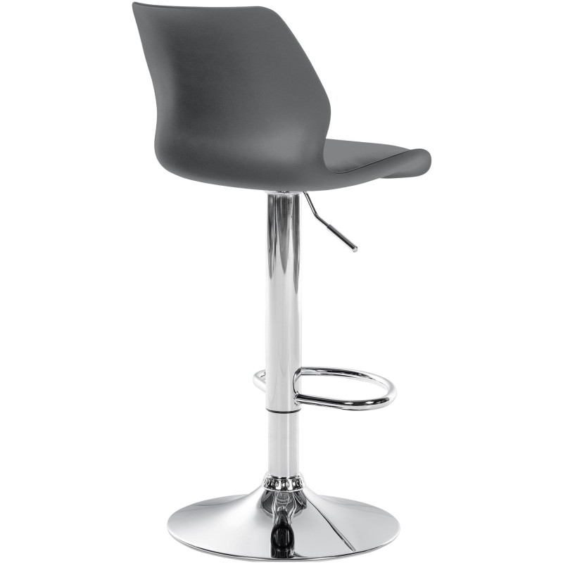 Tabouret de bar moderne en Polyuréthane Polypropylène Blanc Métal Argenté Brillant Indiao - 4