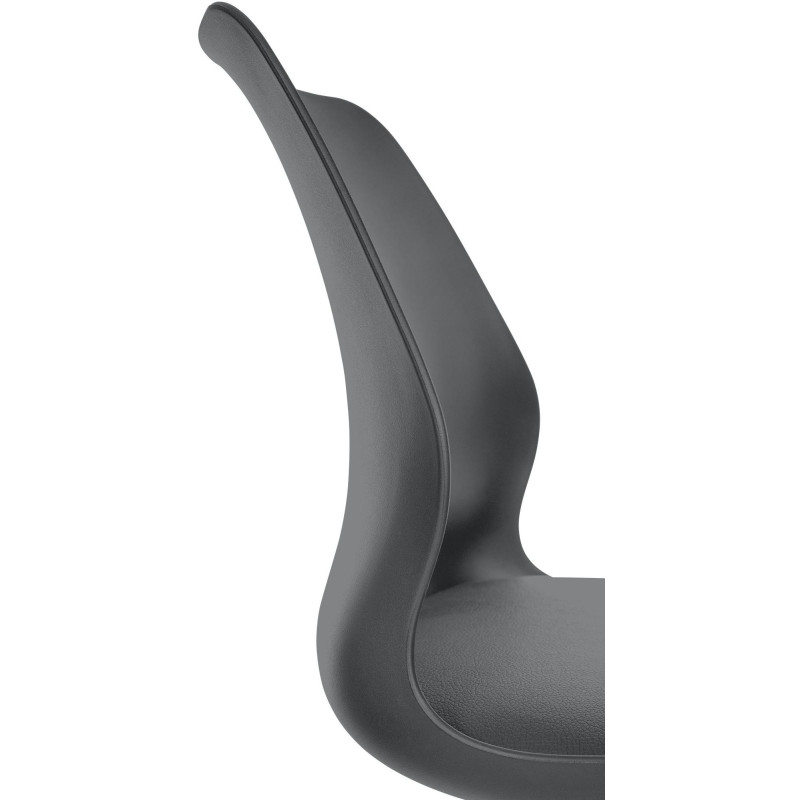 Tabouret de bar moderne en Polyuréthane Polypropylène Blanc Métal Argenté Brillant Indiao - 6