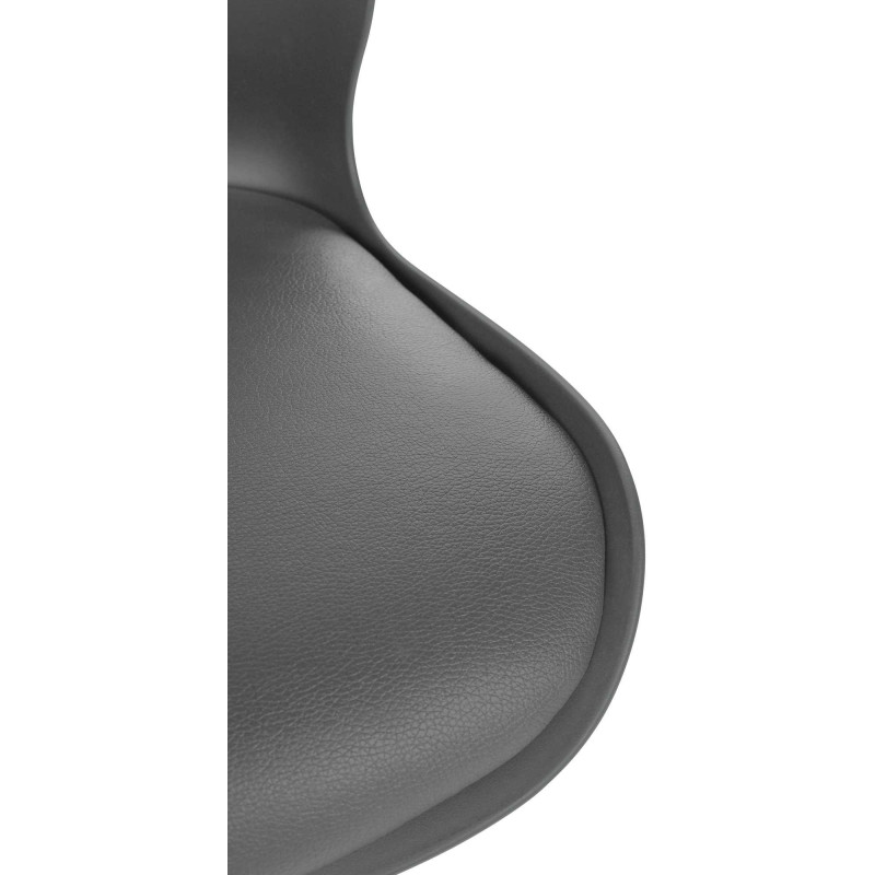 Tabouret de bar moderne en Polyuréthane Polypropylène Blanc Métal Argenté Brillant Indiao - 7