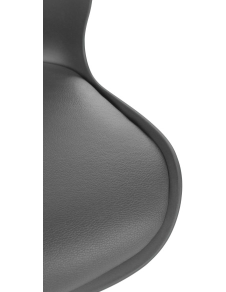 Tabouret de bar moderne en Polyuréthane Polypropylène Blanc Métal Argenté Brillant Indiao - 7