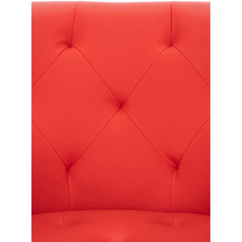 Fauteuil de table moderne en Polyuréthane Rouge Métal Noir Kakuro - 5
