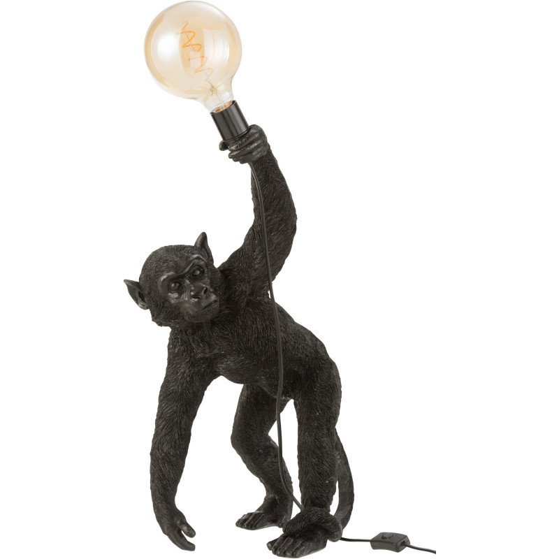 Lampe à poser Singe debout Pogo en Résine Noir - 2