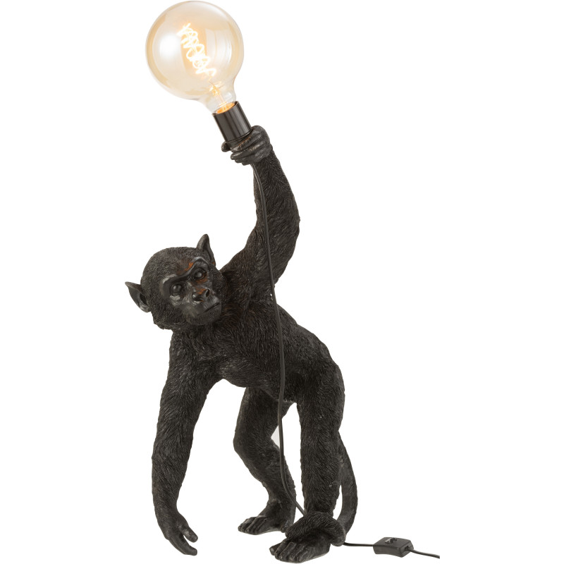 Lampe à poser Singe debout Pogo en Résine Noir - 3
