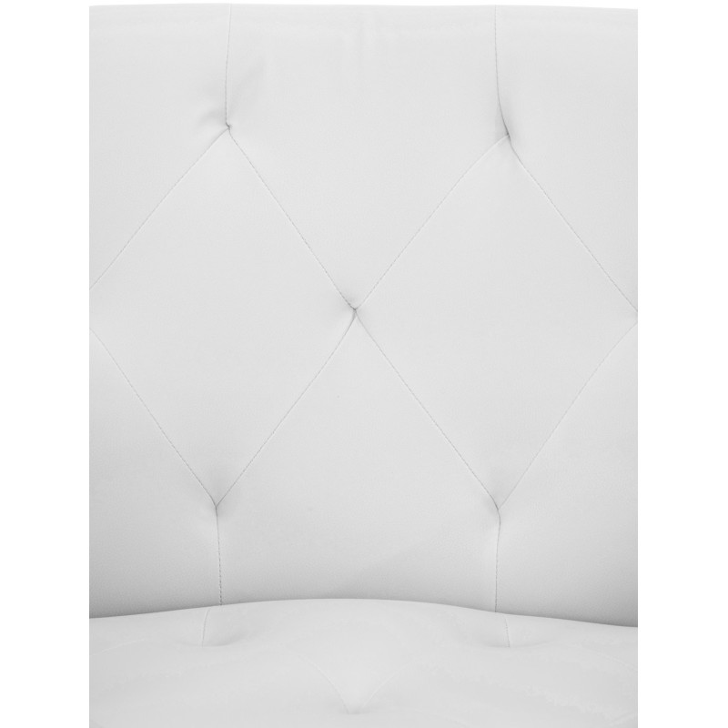 Fauteuil de table moderne en Polyuréthane Blanc Métal Noir Kakuro  - 5