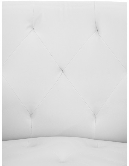 Fauteuil de table moderne en Polyuréthane Blanc Métal Noir Kakuro  - 5
