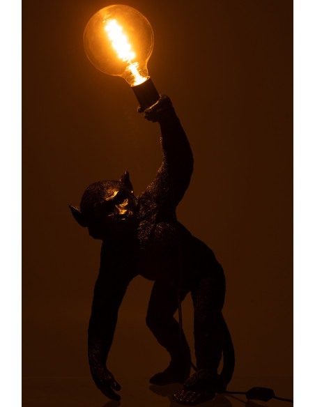 Lampe à poser Singe debout Pogo en Résine Noir - 4