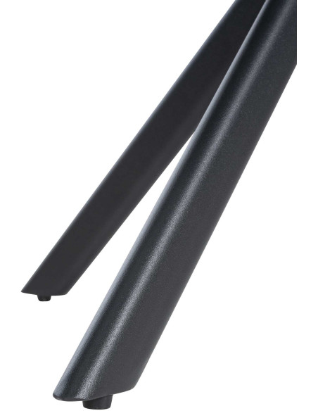 Fauteuil moderne pivotant en Velours Gris clair Métal Noir Mat Larimo - 6