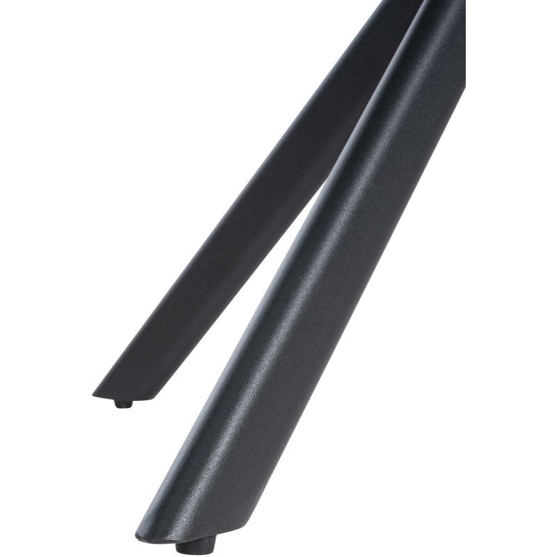 Fauteuil moderne pivotant en Velours Blanc crème Métal Noir Mat Larimo - 6