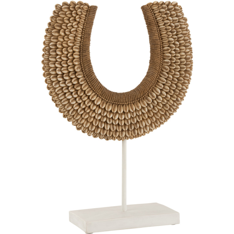 Décoration sur pied Collier de coquillages 45 cm Tembo en Résine Naturel Blanc - 1